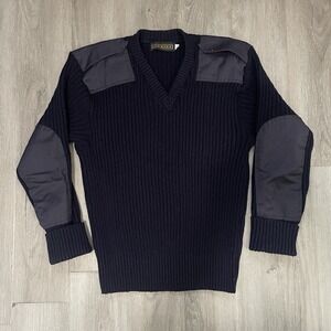 Vintage Command by Fechheimer Sweater Mens Size XL Navy Blue Military Pullover